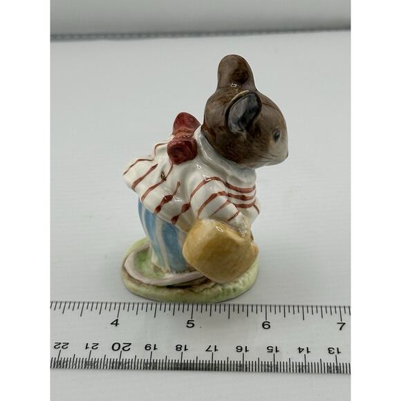 Vintage Beswick Beatrix Potter 1948 "Mrs Tittle Mouse" Porcelain Figurine RARE - Picture 9 of 10